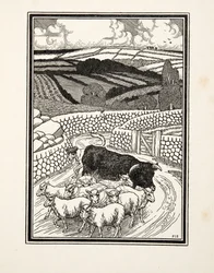 動物の百話、パブから市場に行く。 1924