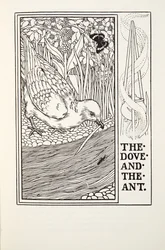 ダブとアリ、フォンテーヌ寓話、パブ。 1905