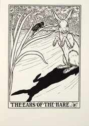 イヌの耳、フォンテーヌ寓話、パブから。 1905