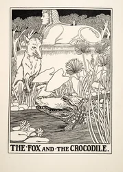 フォックスとクロコダイル、イソップの百寓話、pub.1903