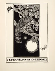 鷹とナイチンゲール、イソップの百寓話、pub.1903