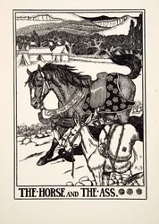 馬とお尻、イソップの百寓話、pub.1903から