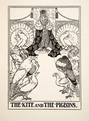 カイトとハト、イソップの百寓話、pub.1903