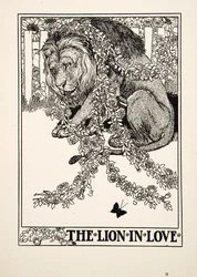 愛のライオン、イソップの百寓話、pub.1903