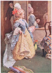 彼女は、1940年頃にAssociated Newspapers Limitedが発行したLittle Womenから、厳粛に前後に散歩しました（カラーリソ）