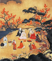 高尾の楓を見る女たち屏風 安土桃山時代（1568-1600） 日本 16世紀 詳細
