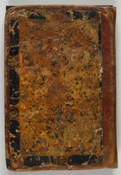 S1986.44.1からのオリジナルのバインディング、おそらくタブリーズ、イラン、サファヴィー朝時代、1549-50（不透明な水彩画とラッカー）