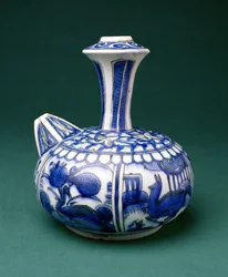 Safavid Blue and White Kendi、1600-50（下絵の土器）