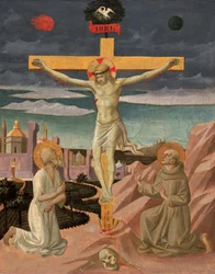 聖ヒエロニムスと聖フランシスコの磔刑、c. 14451450。