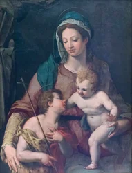 Madonna ja lapsi nuoren St Johnin kanssa, ennen vuotta 1585, Pieter de Witte (öljy paneelissa)