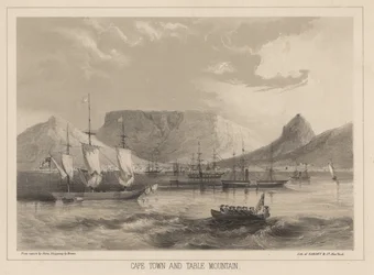 ケープタウンとテーブルマウンテン、リソby Sarony und Co.、1855（chromolitho）