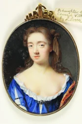 エドワード・ヴィリアーズ・ナイトマーシャル卿の娘（水彩・ベラム