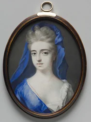 青の女性の肖像、c。 1700。