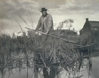 ノーフォークブロードの沼地、生活、風景からの帰宅、1886