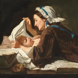 母と子、1833