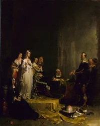 女王の前のコロンブス、1841年。