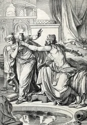ゲピド族の王女ロザムンド（572年没）と、夫であるアルボイン王の殺害者である愛人は、572年に同じ毒杯で自殺した