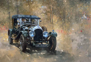 3リットルのBentley at Cottesbrooke（油彩・キャンバス