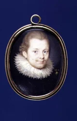 PD.12-1955 ケネルム・ディグビー卿(1600-65)の肖像細密画 1619年(カード上のベラム)