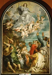 聖マリアの被昇天 1611-14年頃 オーク材に描かれる