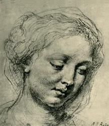 女性の頭、c1630、1943年。