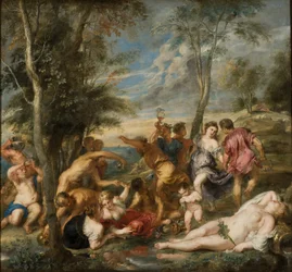 アンドリア人のバッカナール」 - ルーベンス, ピーテル・ポール (1577-1640) - 1630年代 - 油彩・キャンバス - 200x215 - ストックホルム国立博物館
