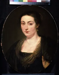 イザベラ・ブラントの肖像 (1591-1626) (イザベラ・ブラントの肖像)。 Peter Paul (Pierre-Paul) Rubens (または Peter Paul または Petrus Paulus) (1577-1640) による絵画。 木に油彩、60 x 49 cm、1615～1620年頃。 フランダースの芸術、バロック様式。 プーク ファイン アート ミュージアム