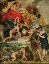メディチサイクル：アンリ4世（1553-1610）マリーデメディチの肖像画（1573-1642）1621-25