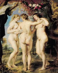 三美神、c.1636-39（キャンバスに油彩）