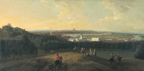 グリニッジ公園から見たロンドン、1718 年。