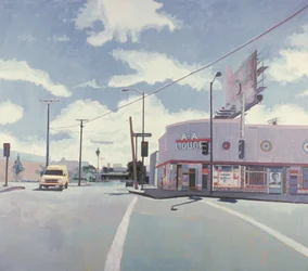 AA酒店、ロサンゼルス、2001年（キャンバスに油彩）
