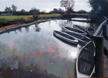 Barcombe Mills, Sussex, 2007（キャンバスに油彩）