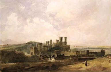Caernarvon Castle (水彩・紙)