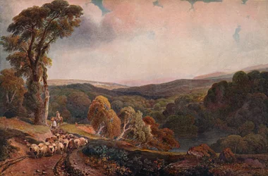 ローザー城の近く、c1818