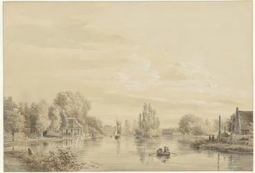 Hofstede Slotzigt への Vecht のビュー
