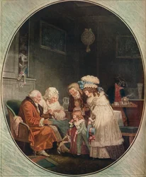 Le Compliment ou La Matinee Du Jour De Lan、1887、1916