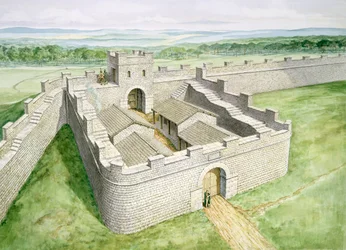 ハドリアヌスの城壁 Cawfields Milecastle、c2nd 世紀、1990-2010