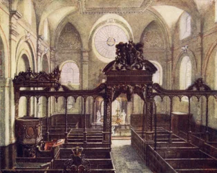 聖母教会、アッパーテムズストリート、1894年の内部