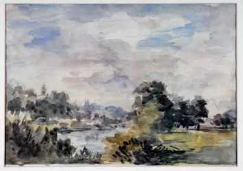 Bridgnorth付近の景色、1925年頃（水彩・紙