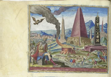 1572年の世界の第8の驚異のシリーズからのエジプトのピラミッド