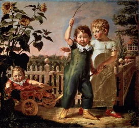 子どもたちのハルセンベックの肖像 フィリップ・オットー・ルンゲ（1777-1810）の絵 1805年 日130,5x140,5 cm ハンブルグ、Kunsthalle