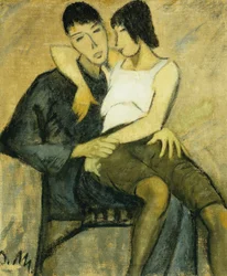 座っているカップル;着席したカップル、1920年頃