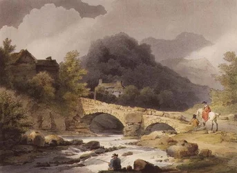 イングランドとウェールズのロマンティックで絵になる風景」に掲載されているR.BowyerによるBrathay Bridge。