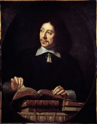 男性の肖像。Philippe de Champaigne (1602-1674) ec.による絵画。フラム。