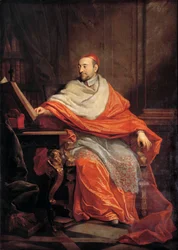 枢機卿ピエール・ド・ベルル（1575-1629）の全身像 フィリップ・ド・シャンパイニュ（1602-1674）の絵画 17世紀 パリ、聖スルピス教会 - 枢機卿ピエール・ド・ベルル（1575-1629）の全身像。フィリップ・ドゥ・シャンパーニュ（1602-1674）の絵画