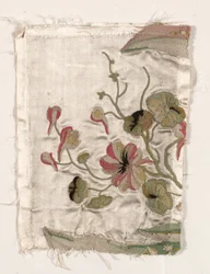 Coverlet Fragment、c。 1760-1770。
