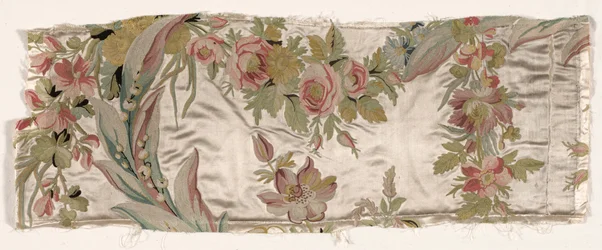 Coverlet Fragment、c。 1760-1770。
