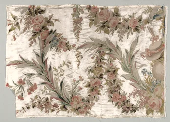 Coverlet Fragment、c。 1760-1770。