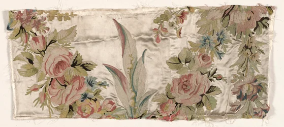 Coverlet Fragment、c。 1760-1770。