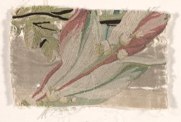 Coverlet Fragment、c。 1760-1770。
